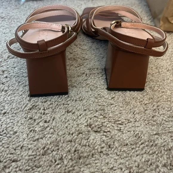 J Crew Layne strappy-sandal heels in leather CA047 - Picture 5 of 5